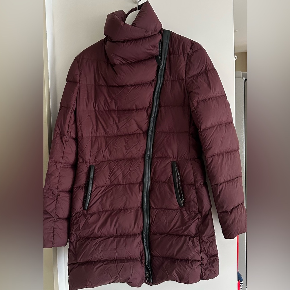 Mackage light weight Long Deep Burgundy Puffer Jacket